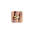 Wavy Gold Stacking Rings – Set of 2, close-up