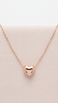 Rose Gold Heart Charm Necklace