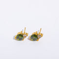 December Birthstone Stud Earrings, close-up