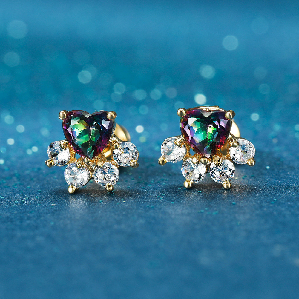 Cat Paw Print Stud Earrings