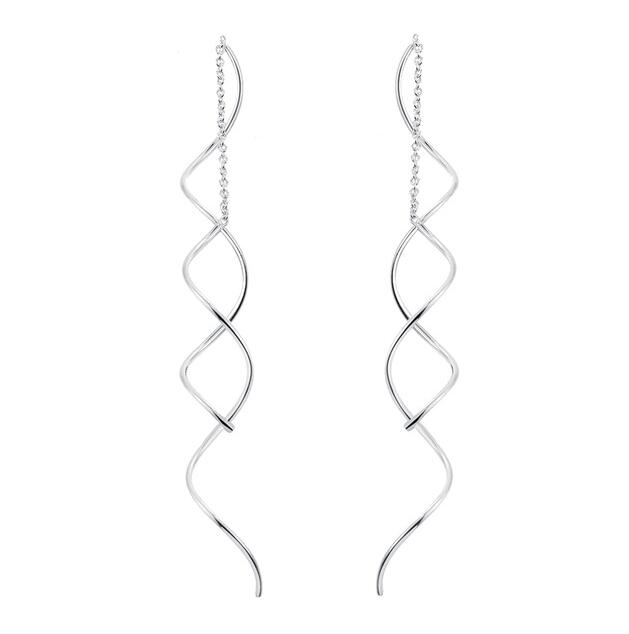 Wave Drop Earrings, Gold-Plated