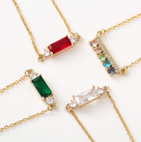 Korean-Japanese Style S925 Silver 18K Gold Necklace Set