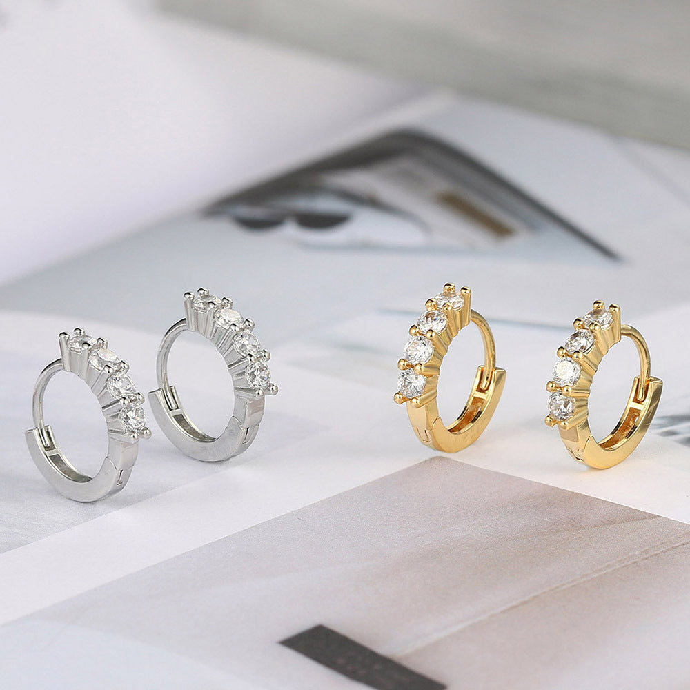 Crescent Moon Stud Earrings