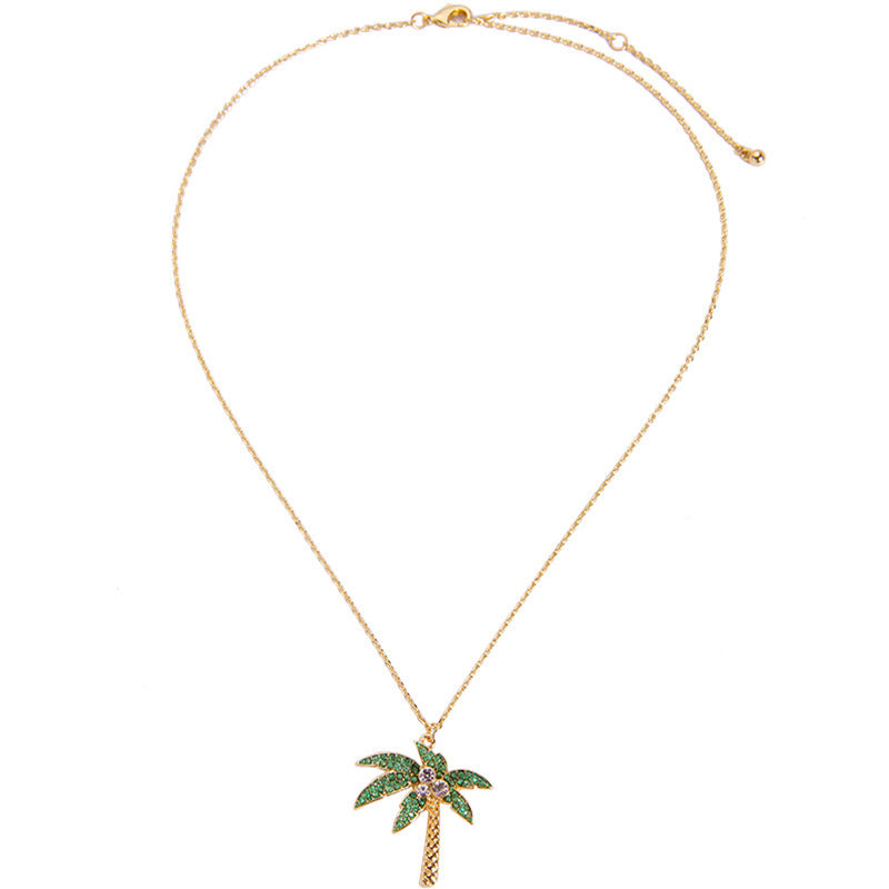 Hollow Pendant Necklace, Diamond-Inlaid, detail view