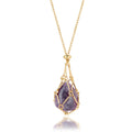 Interchangeable Crystal Cage Necklace, close-up