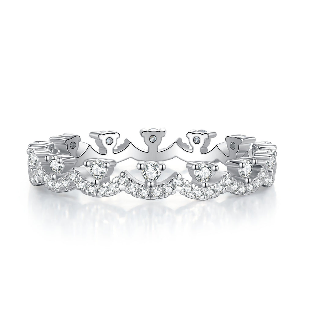 Thin Stacking Rings, Set of 5, worn view