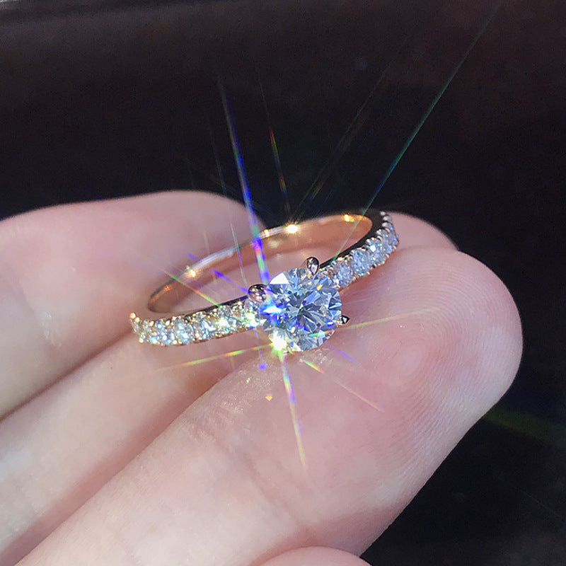 Minimalist Simulated Diamond Wedding Ring