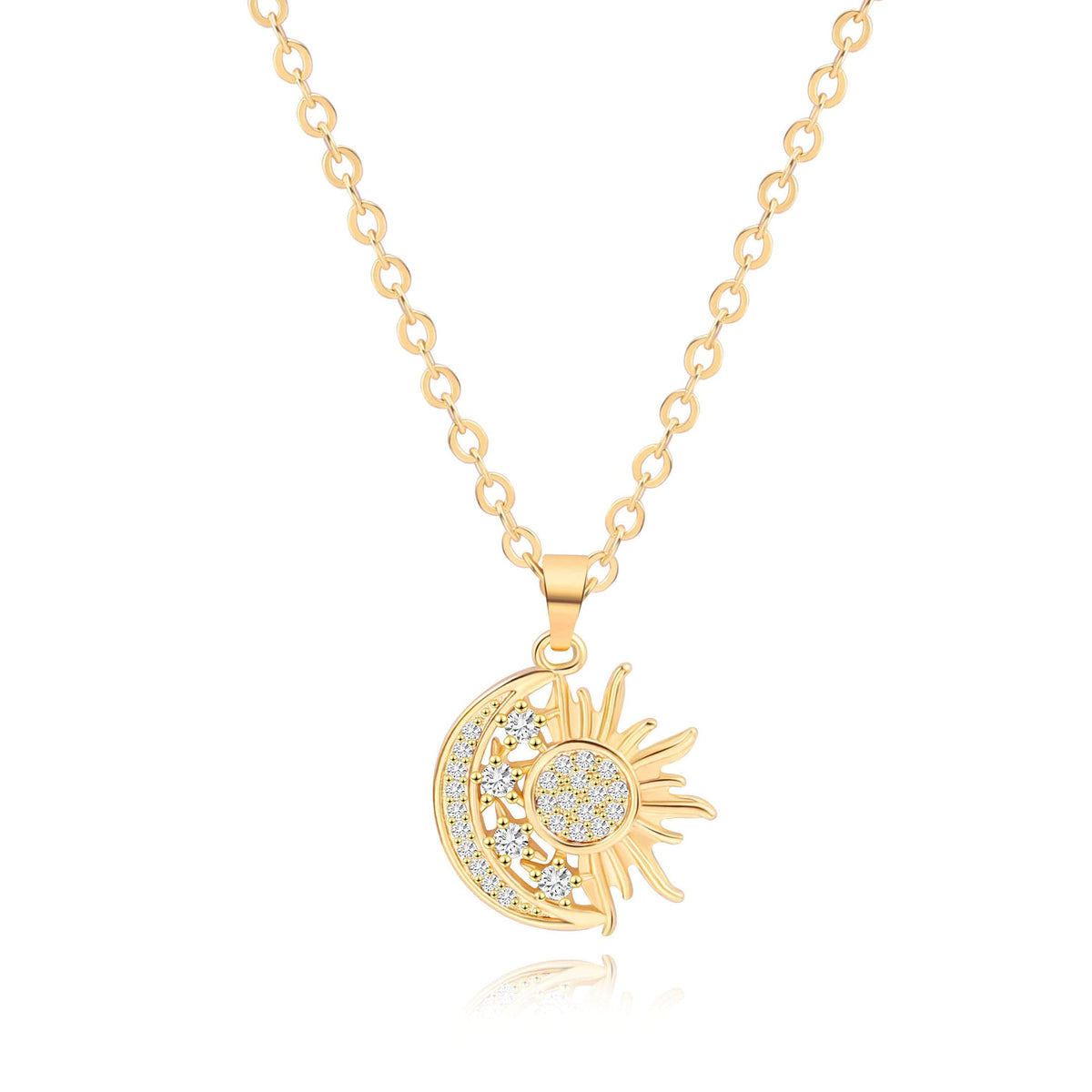 Celestial Moon, Star & Sun Necklace