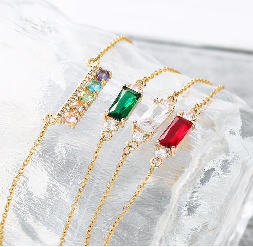 Korean-Japanese Style S925 Silver 18K Gold Necklace Set