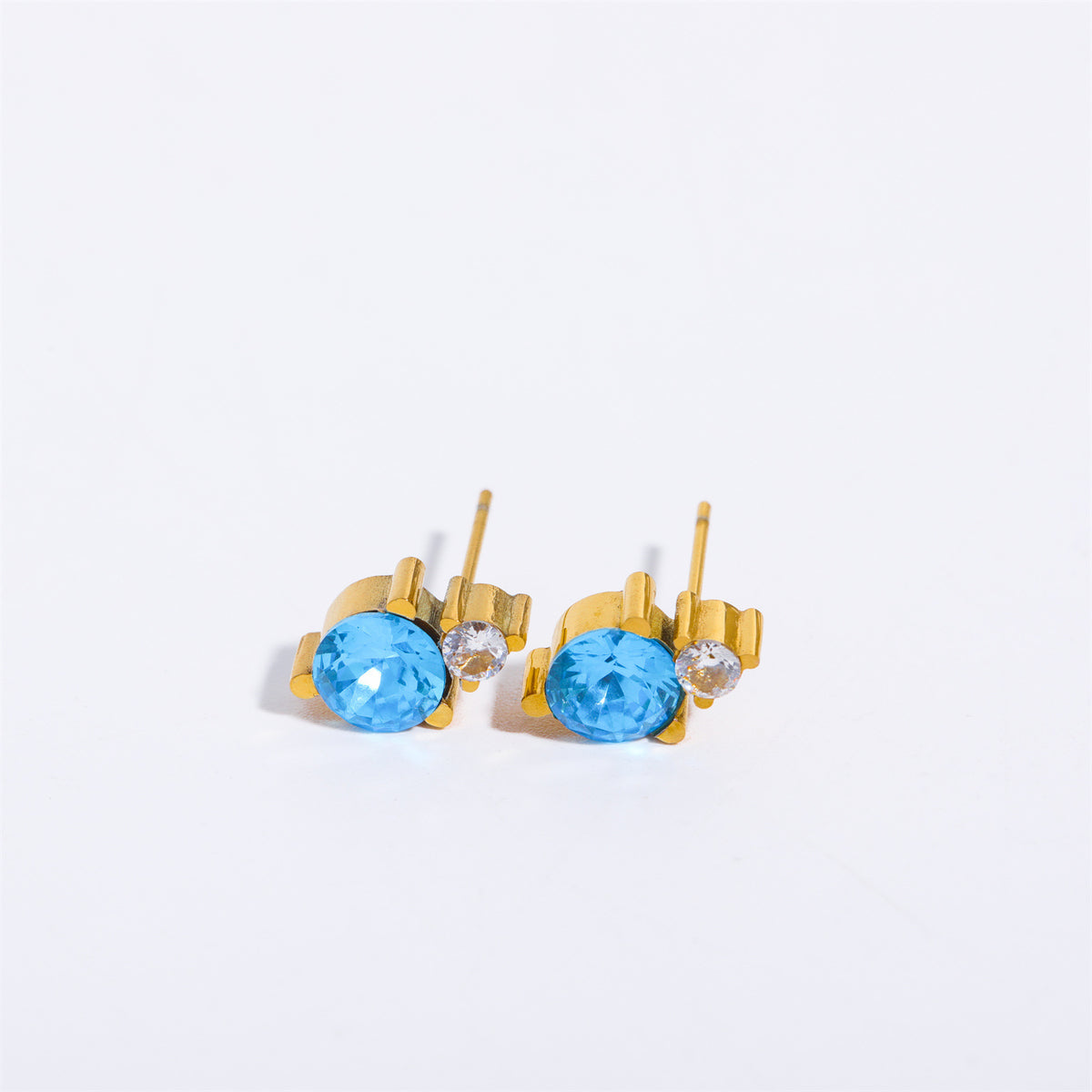 December Birthstone Stud Earrings