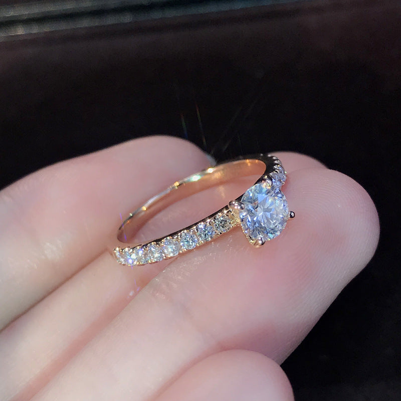 Minimalist Simulated Diamond Wedding Ring
