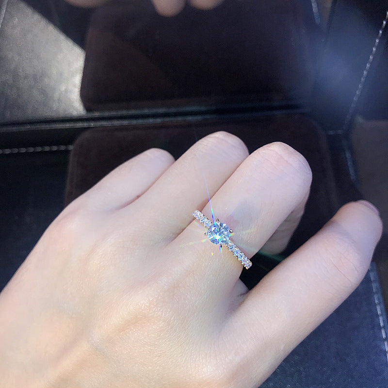 Minimalist Simulated Diamond Wedding Ring