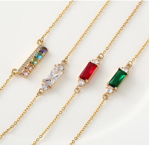 Korean-Japanese Style S925 Silver 18K Gold Necklace Set