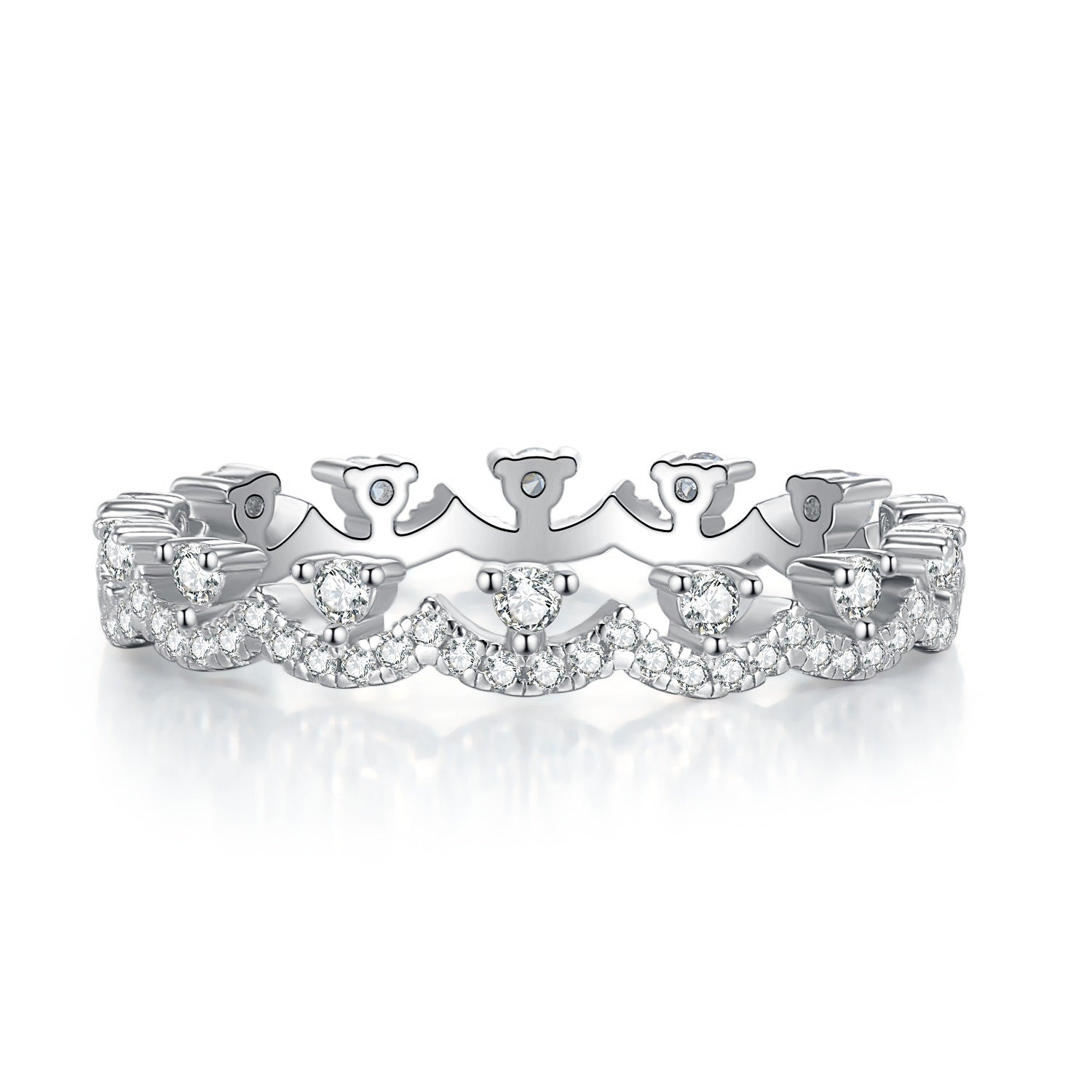Thin Stacking Rings, Set of 5, side view