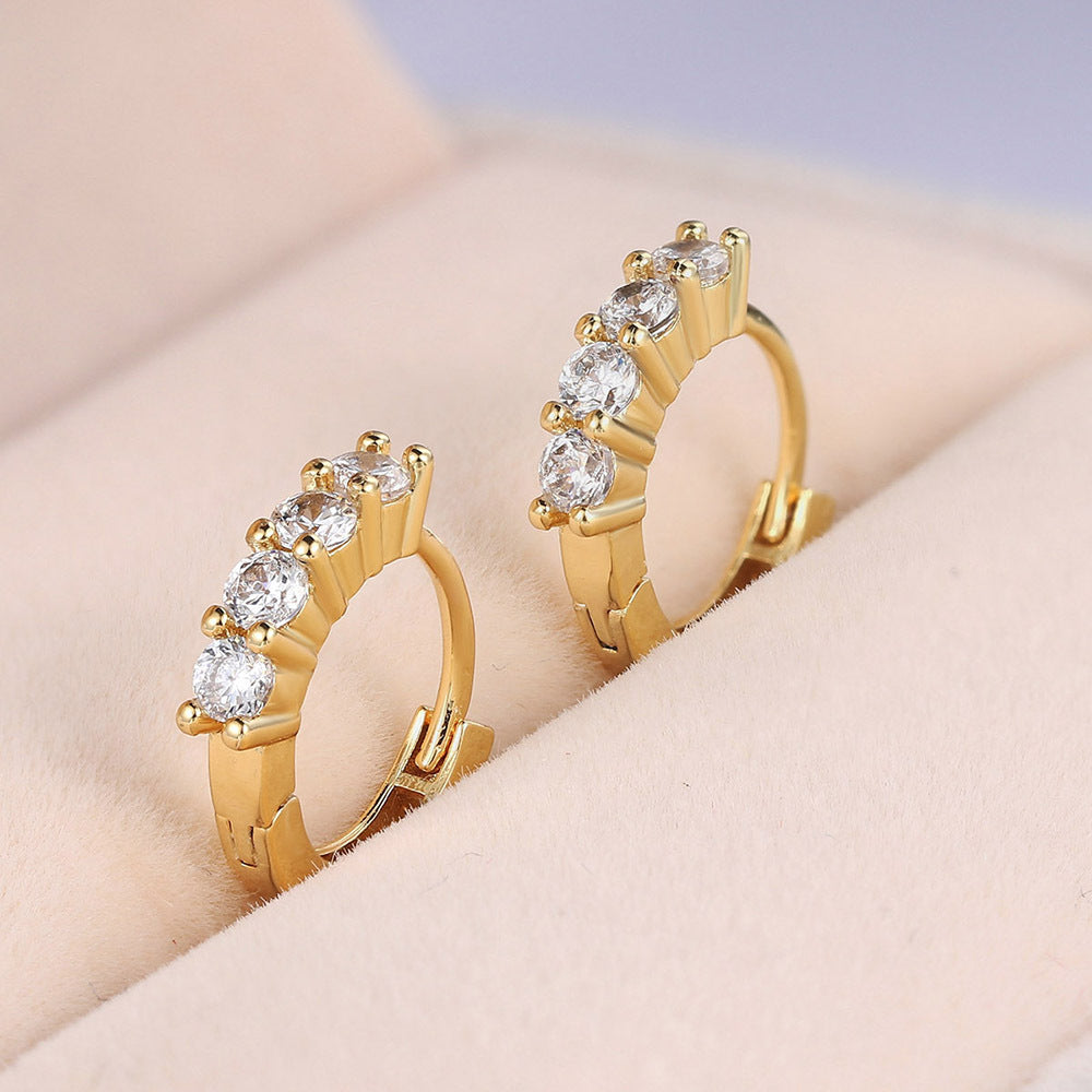 Crescent Moon Stud Earrings