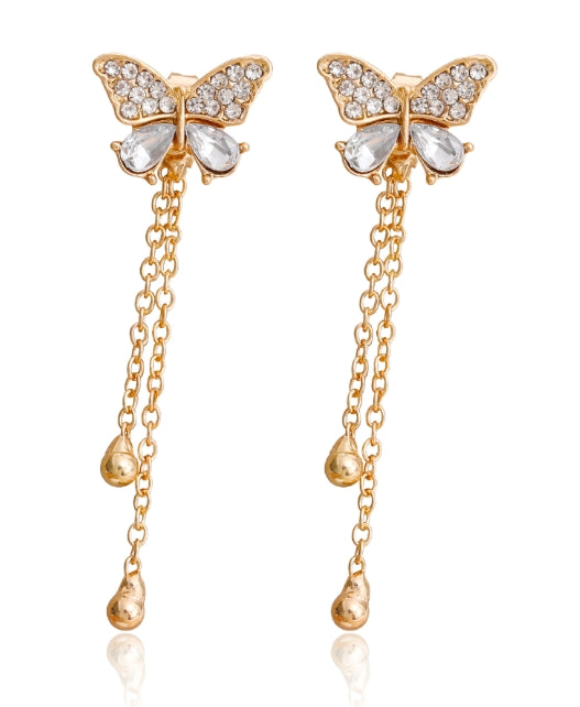 14K Gold-Plated Statement Earrings, detail view
